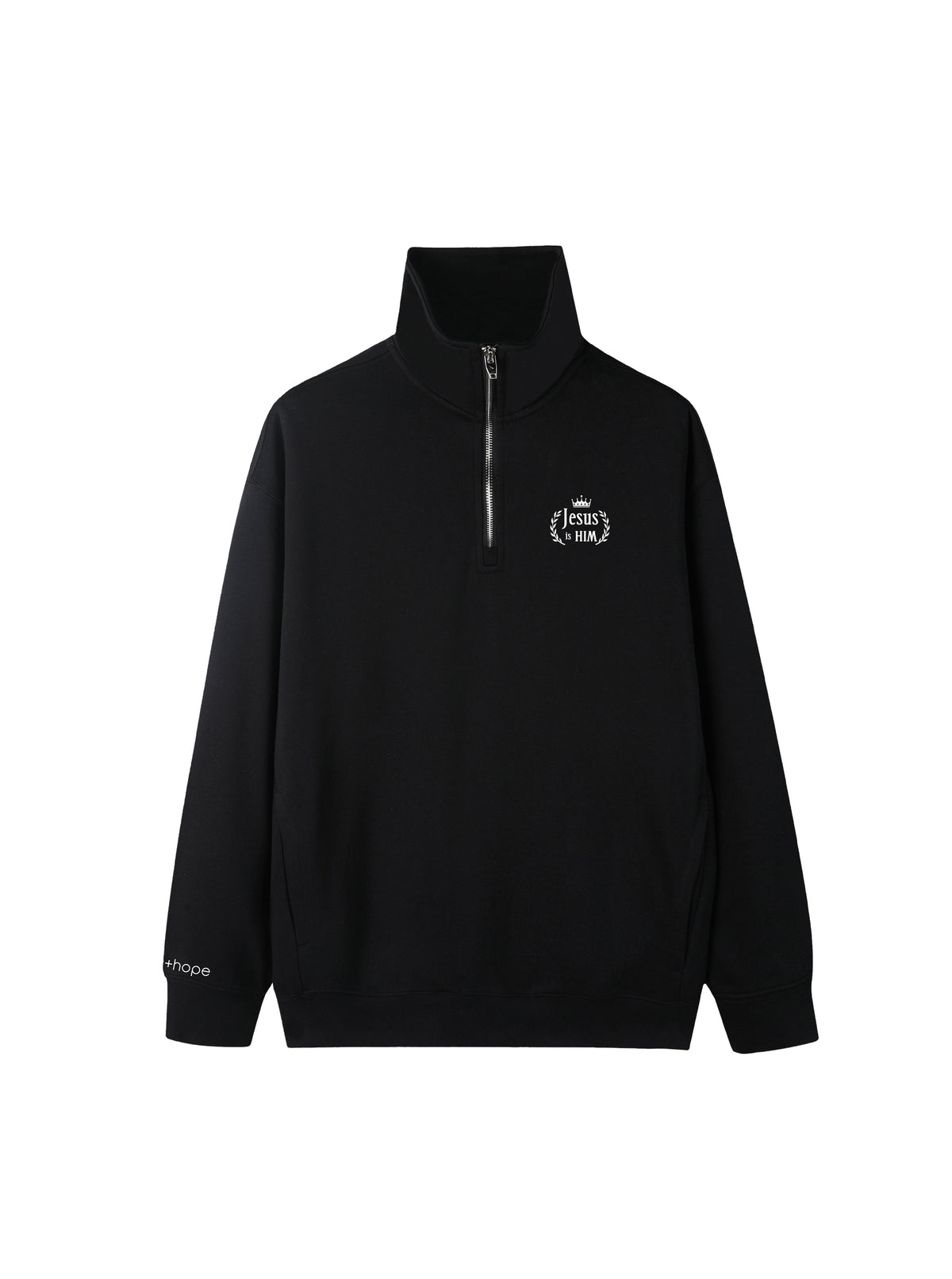 JESUS IS HIM - High Quality Quarter Zip Sweater